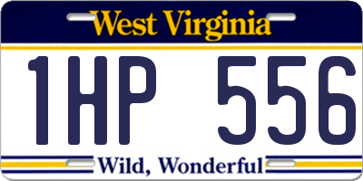 WV license plate 1HP556
