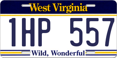 WV license plate 1HP557