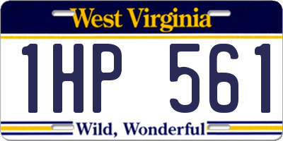 WV license plate 1HP561