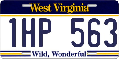 WV license plate 1HP563