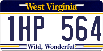 WV license plate 1HP564