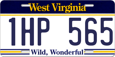 WV license plate 1HP565