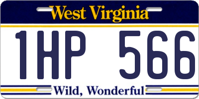 WV license plate 1HP566
