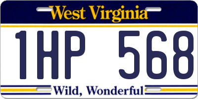 WV license plate 1HP568