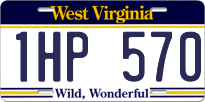WV license plate 1HP570