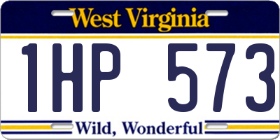 WV license plate 1HP573