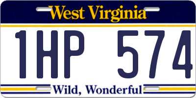 WV license plate 1HP574