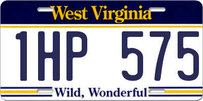 WV license plate 1HP575