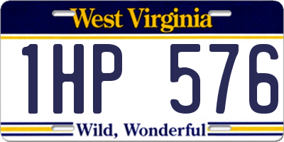 WV license plate 1HP576