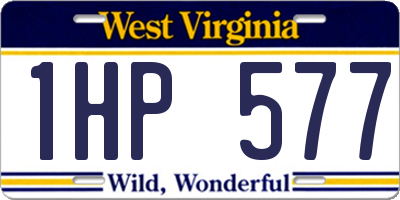 WV license plate 1HP577