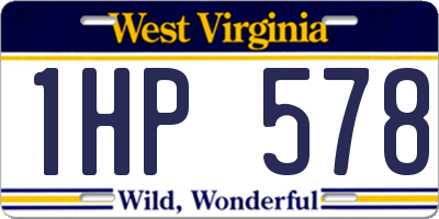 WV license plate 1HP578