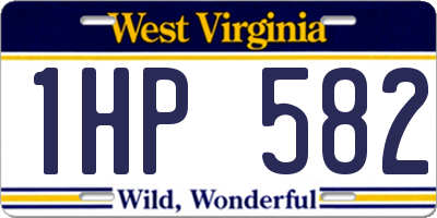 WV license plate 1HP582