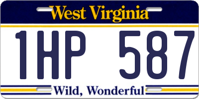 WV license plate 1HP587