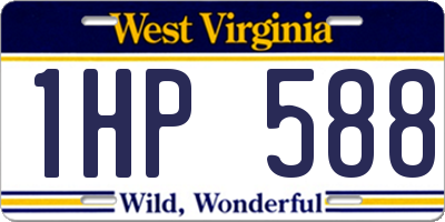 WV license plate 1HP588