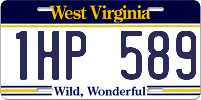 WV license plate 1HP589