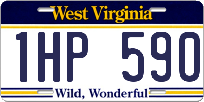 WV license plate 1HP590