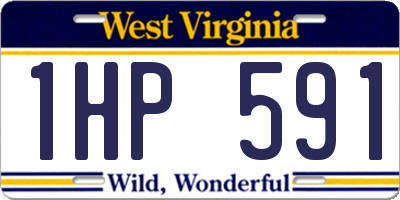 WV license plate 1HP591