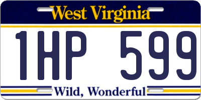 WV license plate 1HP599