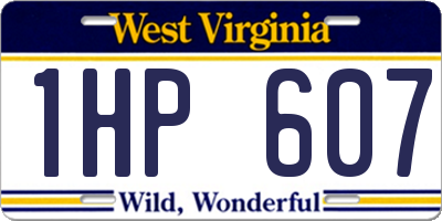 WV license plate 1HP607