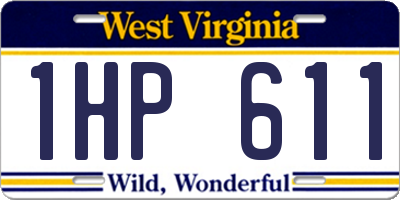WV license plate 1HP611