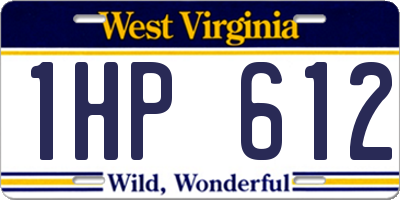 WV license plate 1HP612