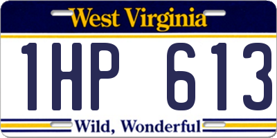 WV license plate 1HP613