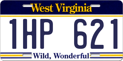 WV license plate 1HP621