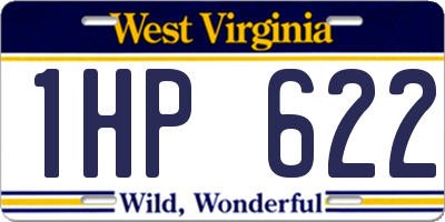 WV license plate 1HP622