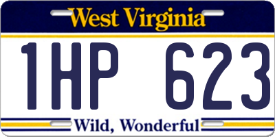 WV license plate 1HP623