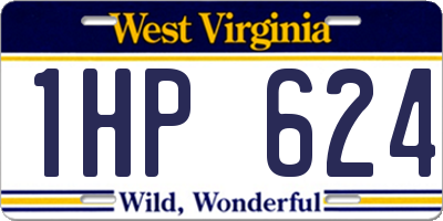 WV license plate 1HP624