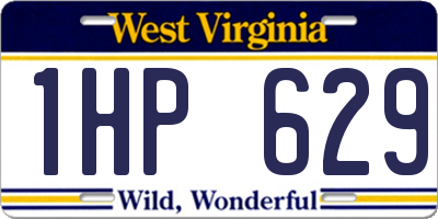 WV license plate 1HP629
