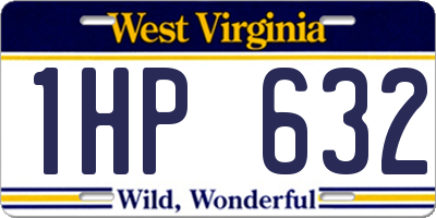 WV license plate 1HP632