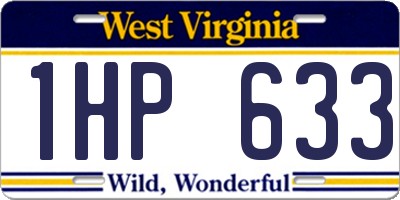 WV license plate 1HP633