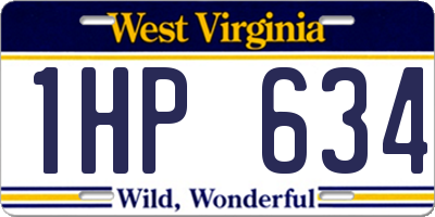 WV license plate 1HP634