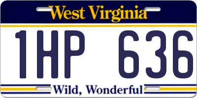 WV license plate 1HP636