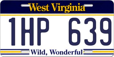 WV license plate 1HP639