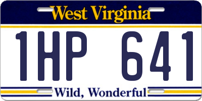 WV license plate 1HP641