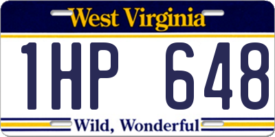 WV license plate 1HP648