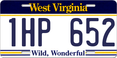 WV license plate 1HP652