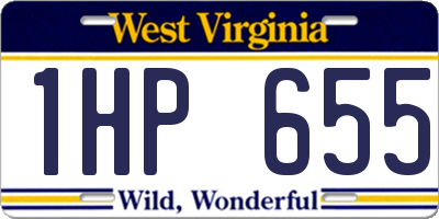 WV license plate 1HP655