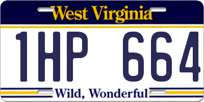 WV license plate 1HP664