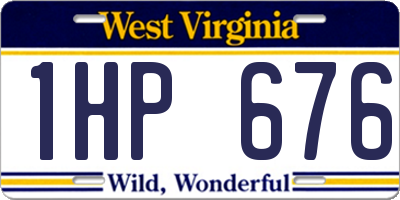 WV license plate 1HP676