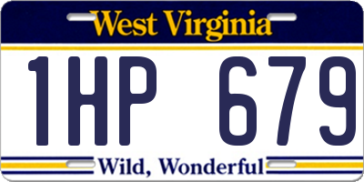 WV license plate 1HP679