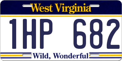 WV license plate 1HP682