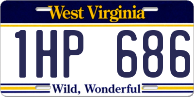 WV license plate 1HP686