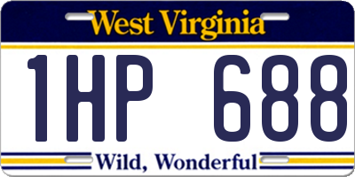 WV license plate 1HP688