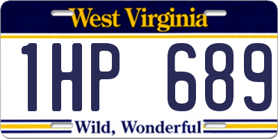 WV license plate 1HP689
