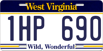 WV license plate 1HP690