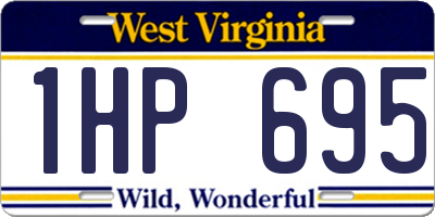 WV license plate 1HP695