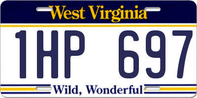 WV license plate 1HP697